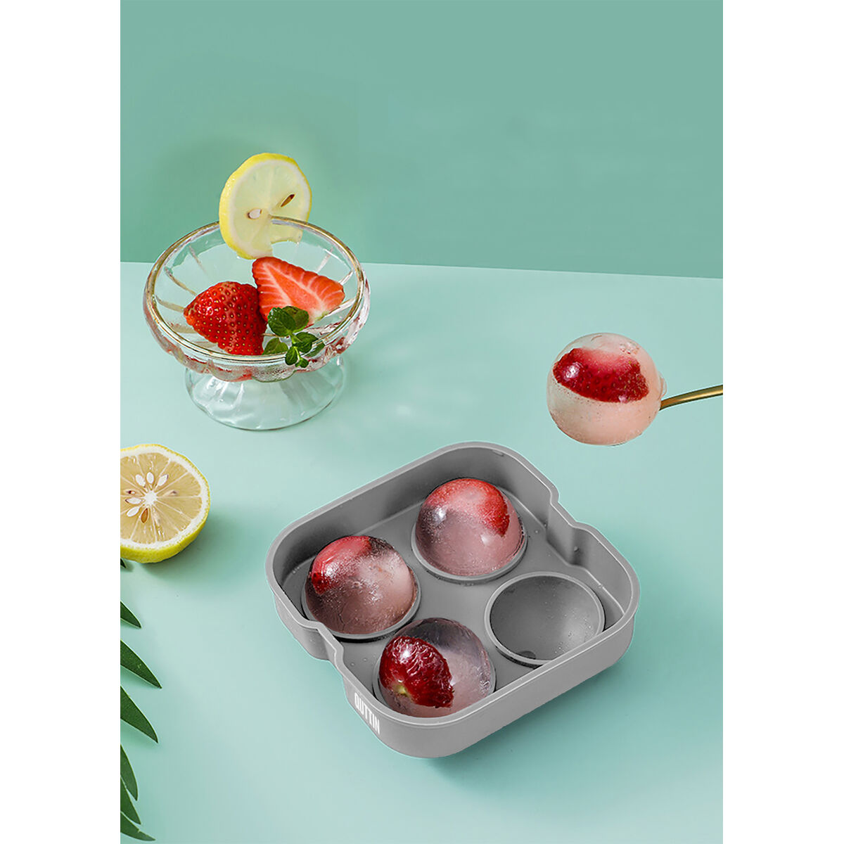 Molde para Cubitos de Hielo Quttin Silicona 12,5 x 12,5 x 4,75 (24 Unidades)