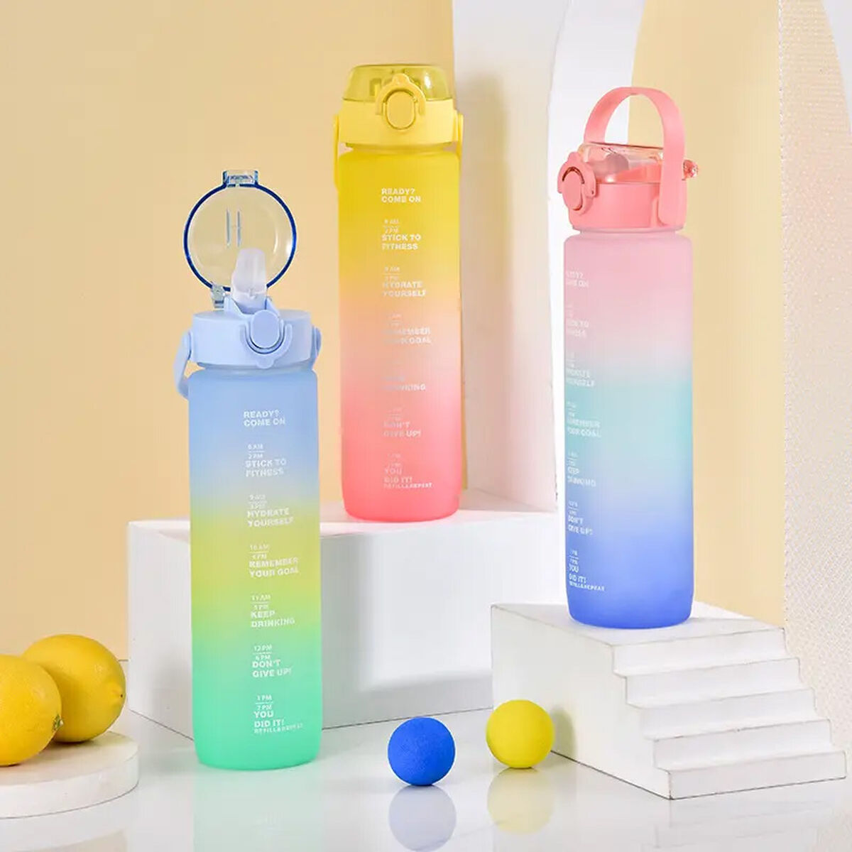 Botella de Agua Bewinner Multicolor 800 ml 7,3 x 7,3 x 23,5 (12 Unidades)