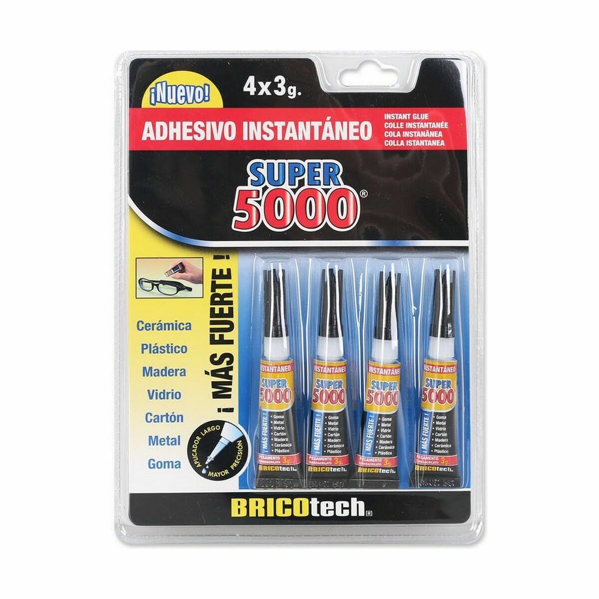 Adhesivo Instantáneo Bricotech Super 5000 3 g (24 Unidades)