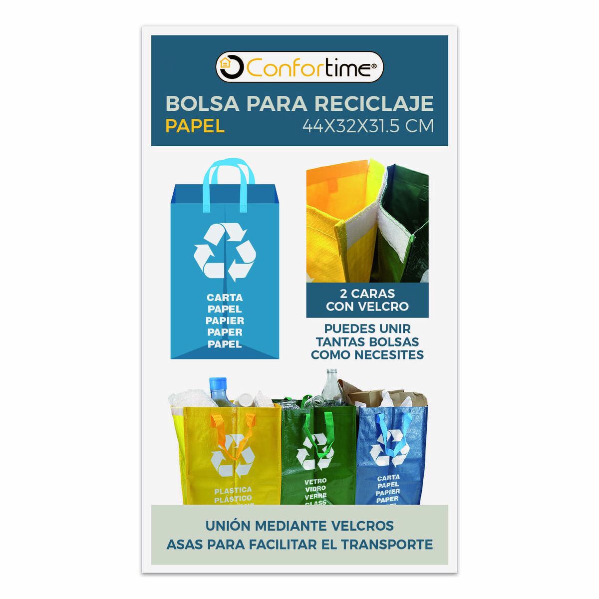 Bolsas de Basura Confortime Paper Azul 24 Unidades