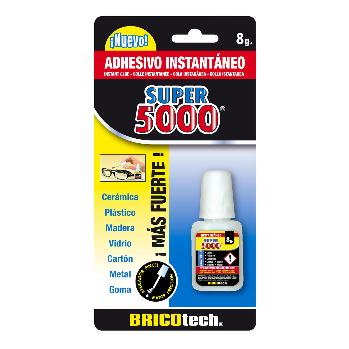 Adhesivo Instantáneo Bricotech Super 5000 8 g (24 Unidades)