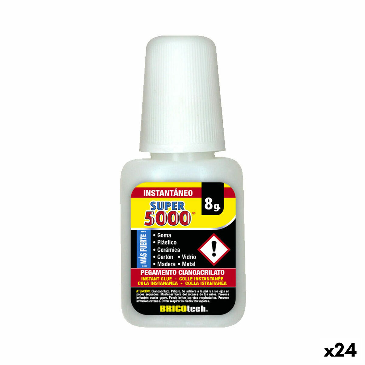 Adhesivo Instantáneo Bricotech Super 5000 8 g (24 Unidades)