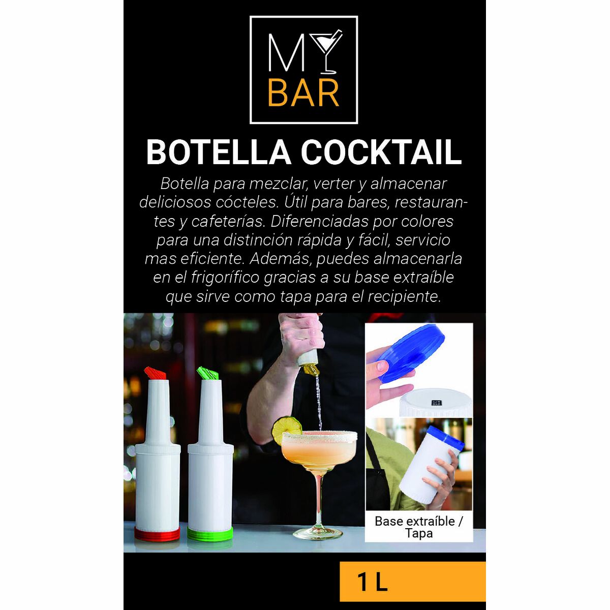 Coctelera My Bar Plástico 1 L (12 Unidades)