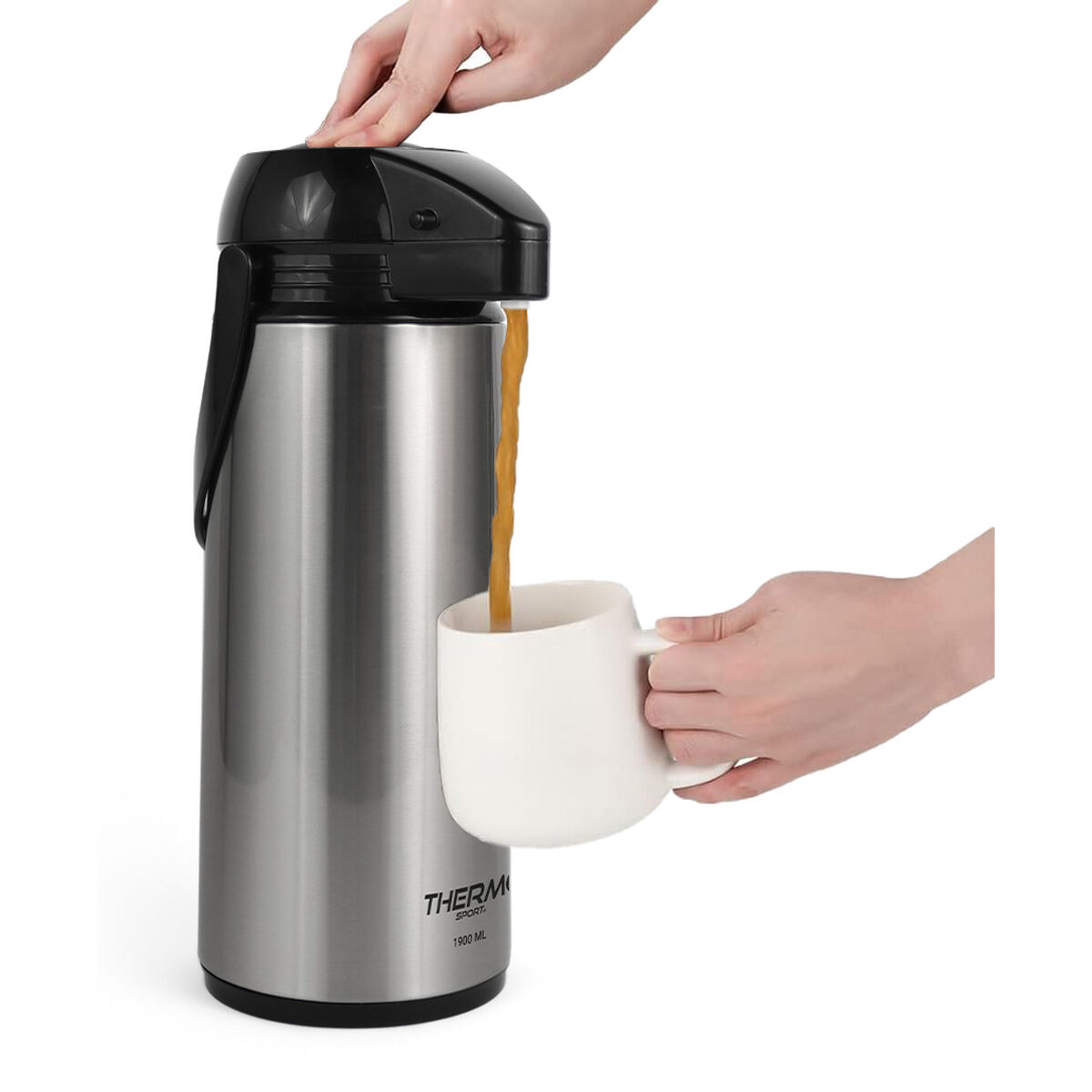 Jarra Termo ThermoSport Plateado 1,9 L (6 Unidades)