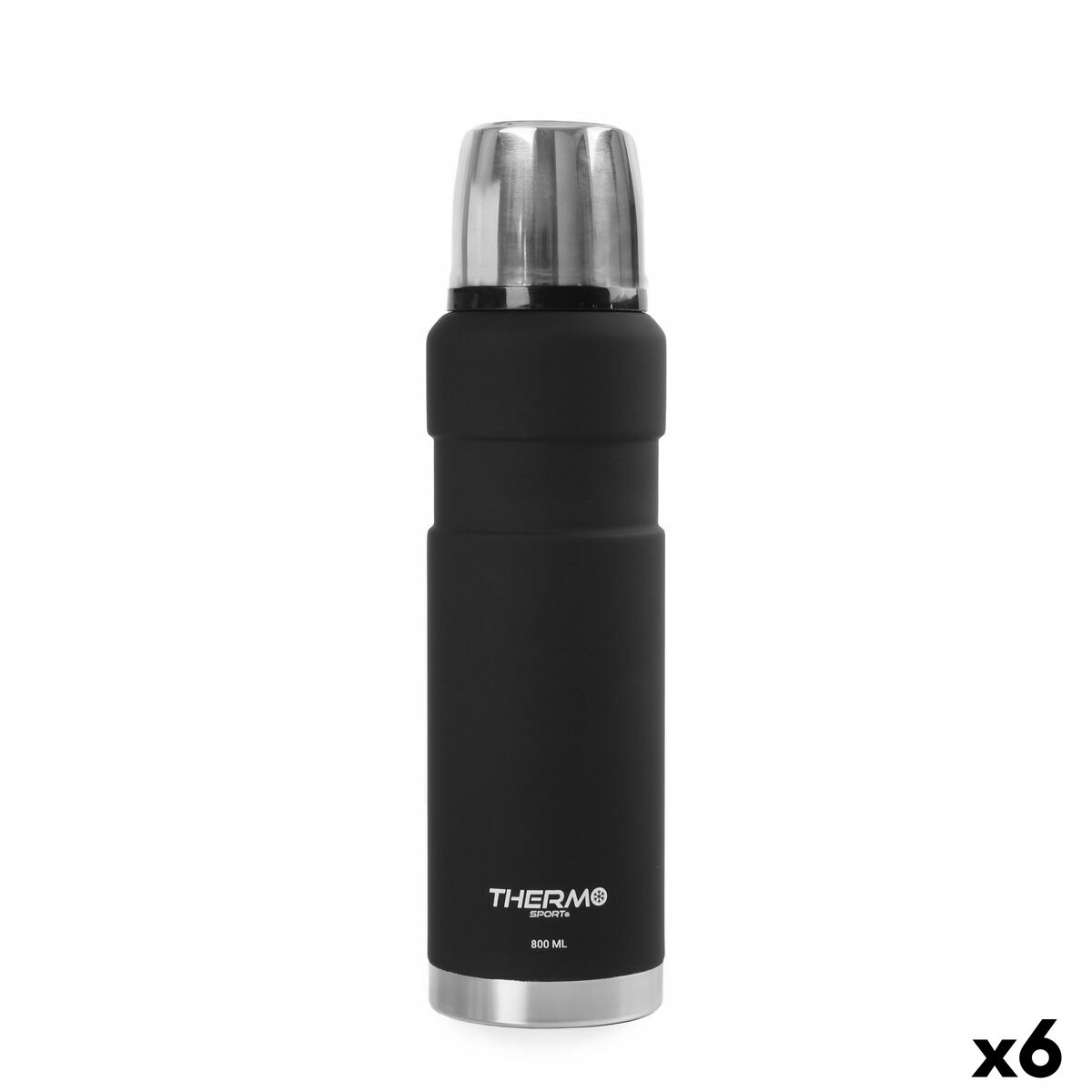 Termo ThermoSport Negro 0,8 L (6 Unidades)