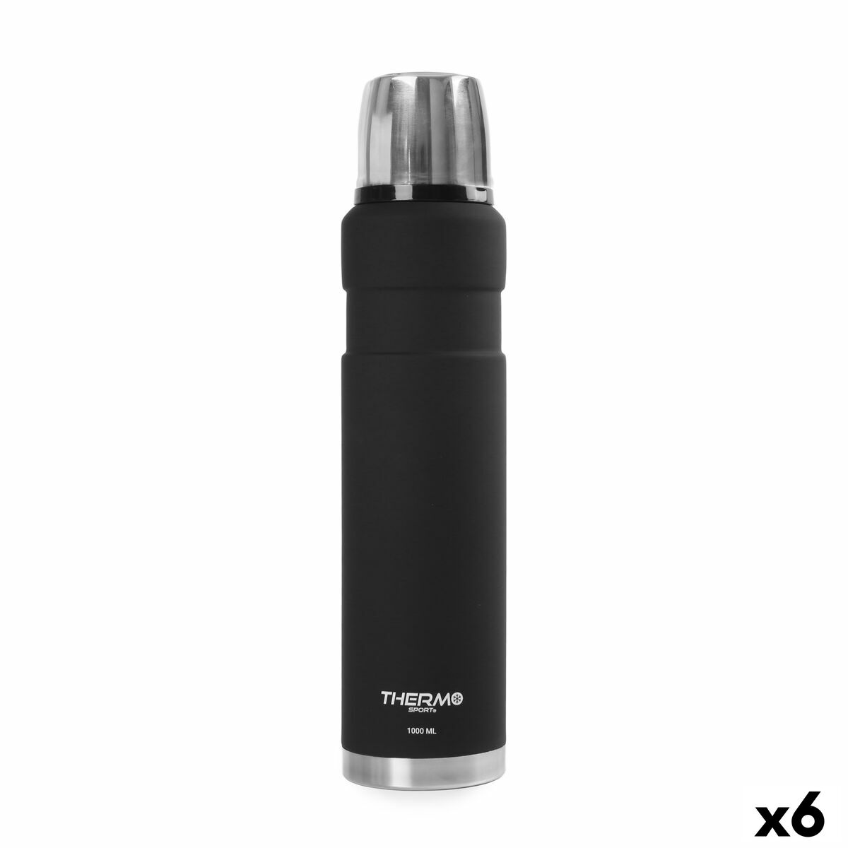 Termo ThermoSport Negro 1 L (6 Unidades)