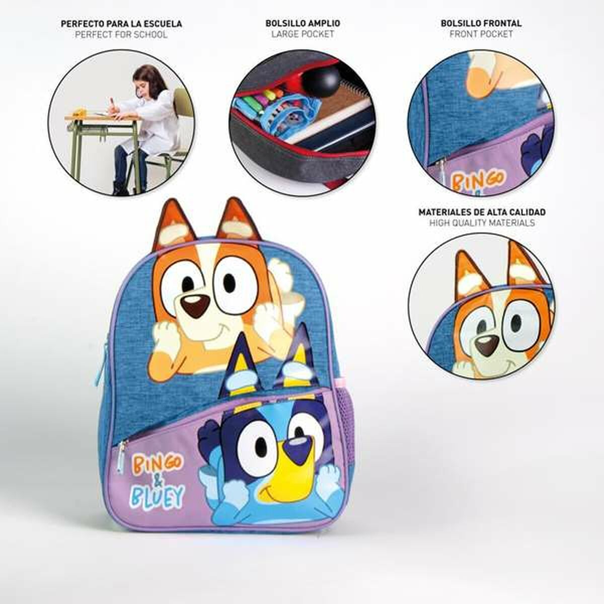 Mochila Infantil Bluey Azul