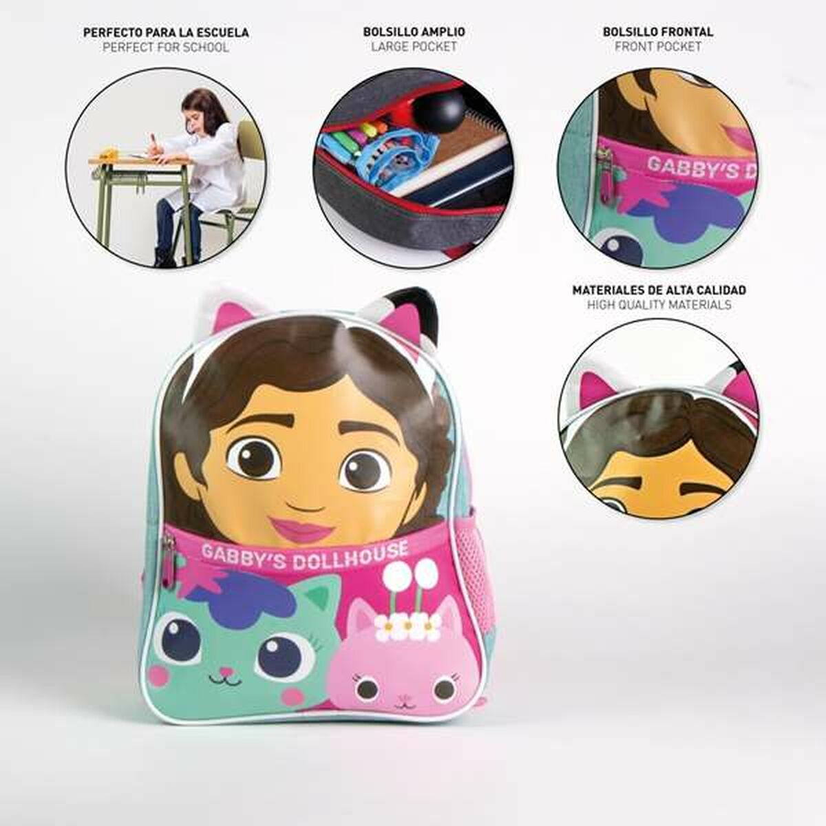 Mochila Infantil Gabby's Dollhouse Lila