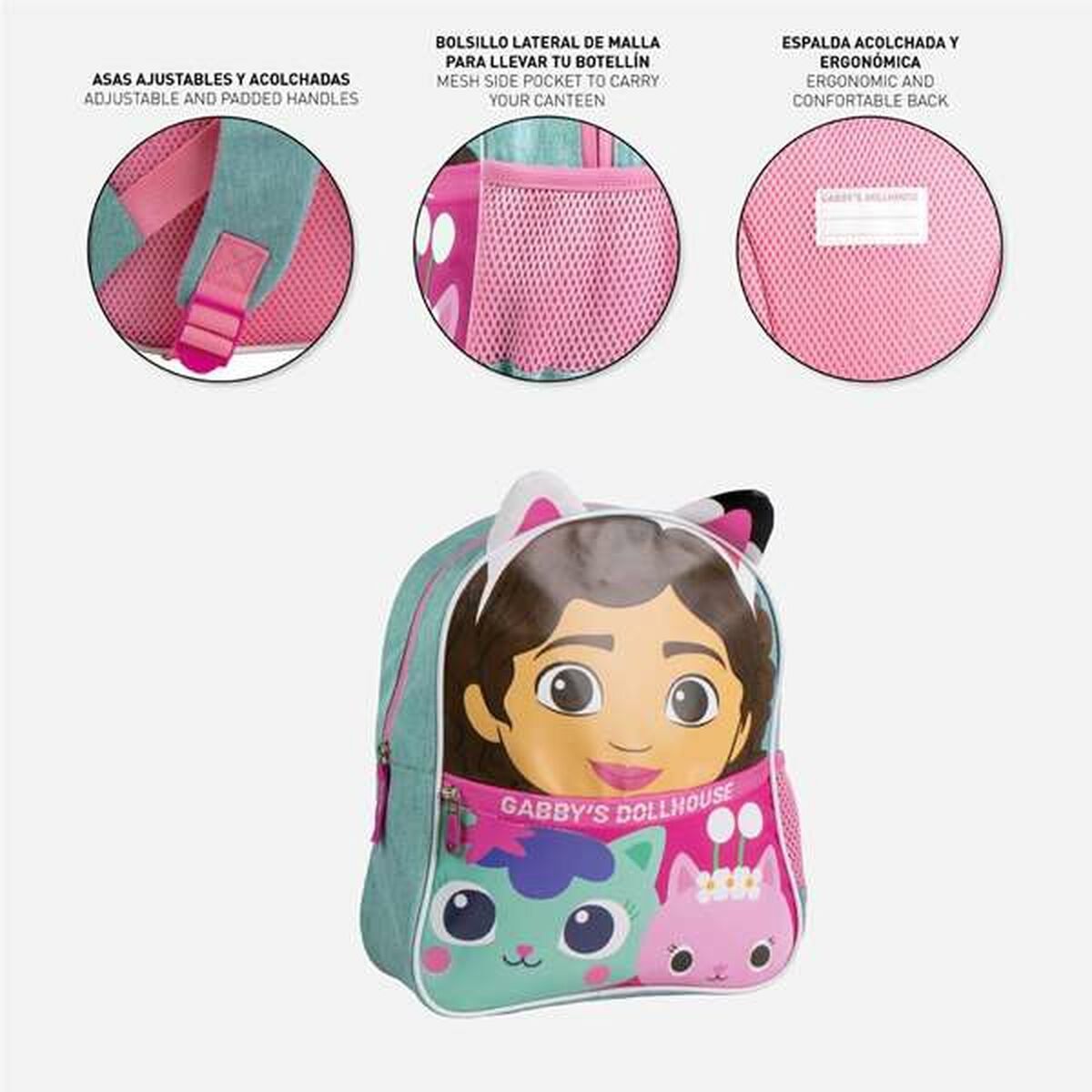 Mochila Infantil Gabby's Dollhouse Lila