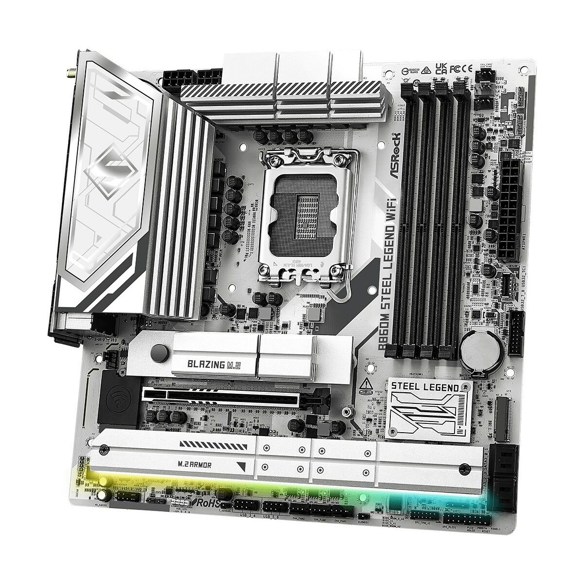 Placa Base ASRock B860M Steel Legend WiFi Intel B860 LGA 1851
