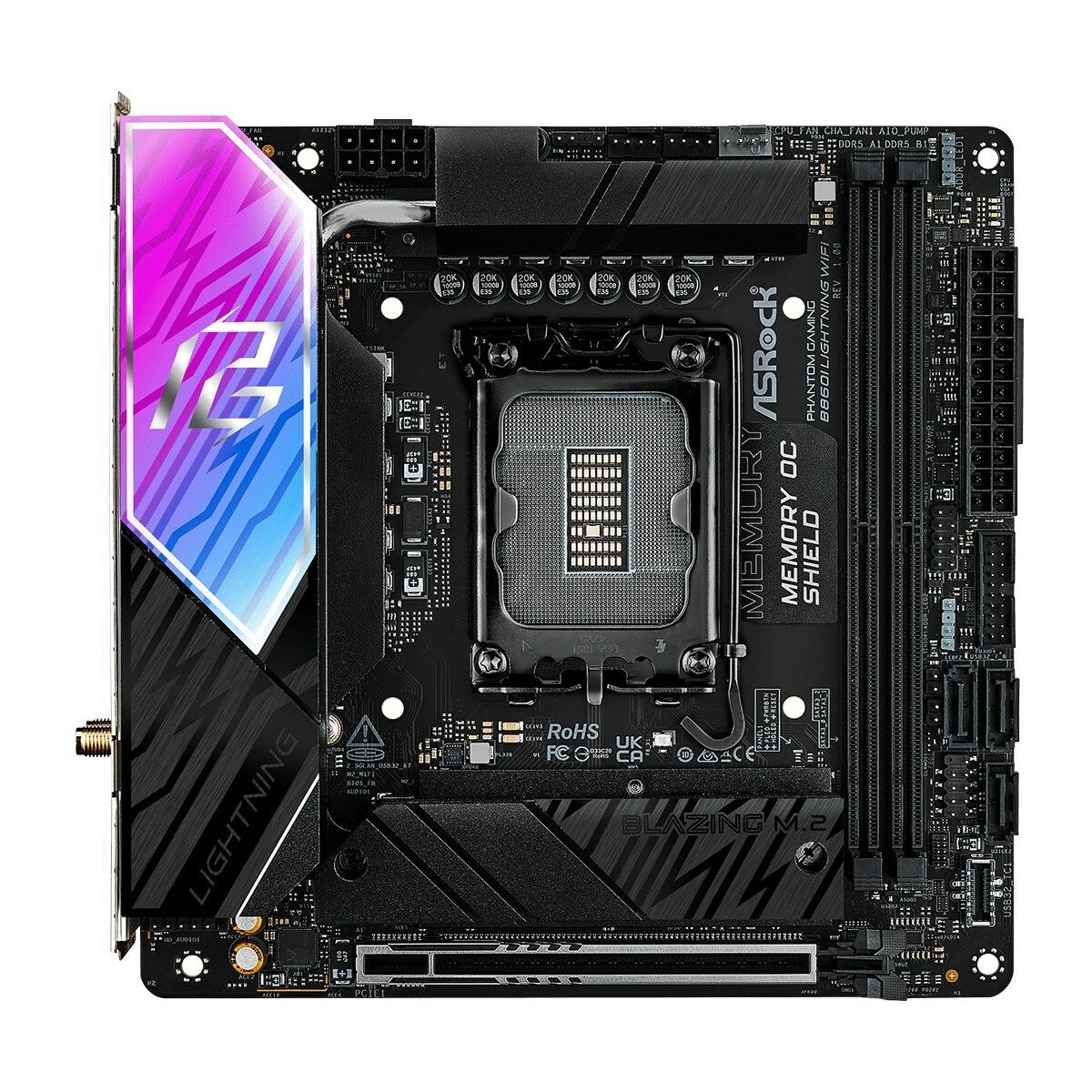 Placa Base ASRock B860I Lightning WiFi Intel B860 LGA 1851