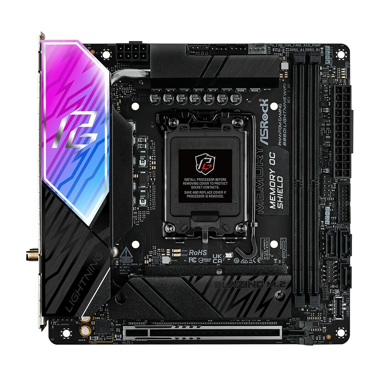 Placa Base ASRock B860I Lightning WiFi Intel B860 LGA 1851