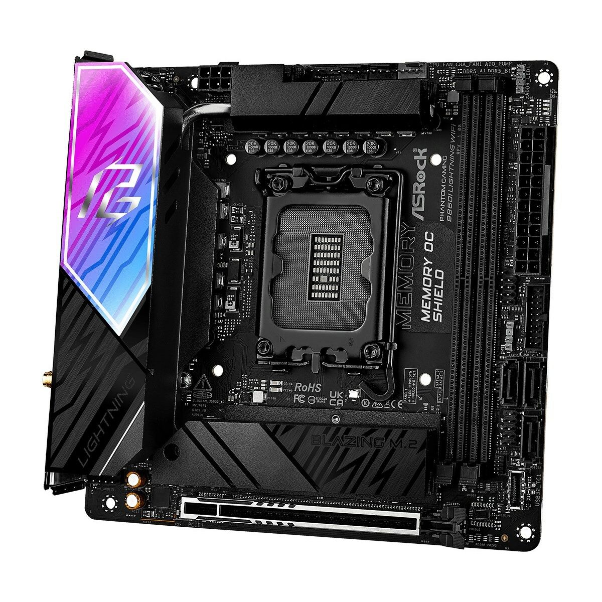 Placa Base ASRock B860I Lightning WiFi Intel B860 LGA 1851