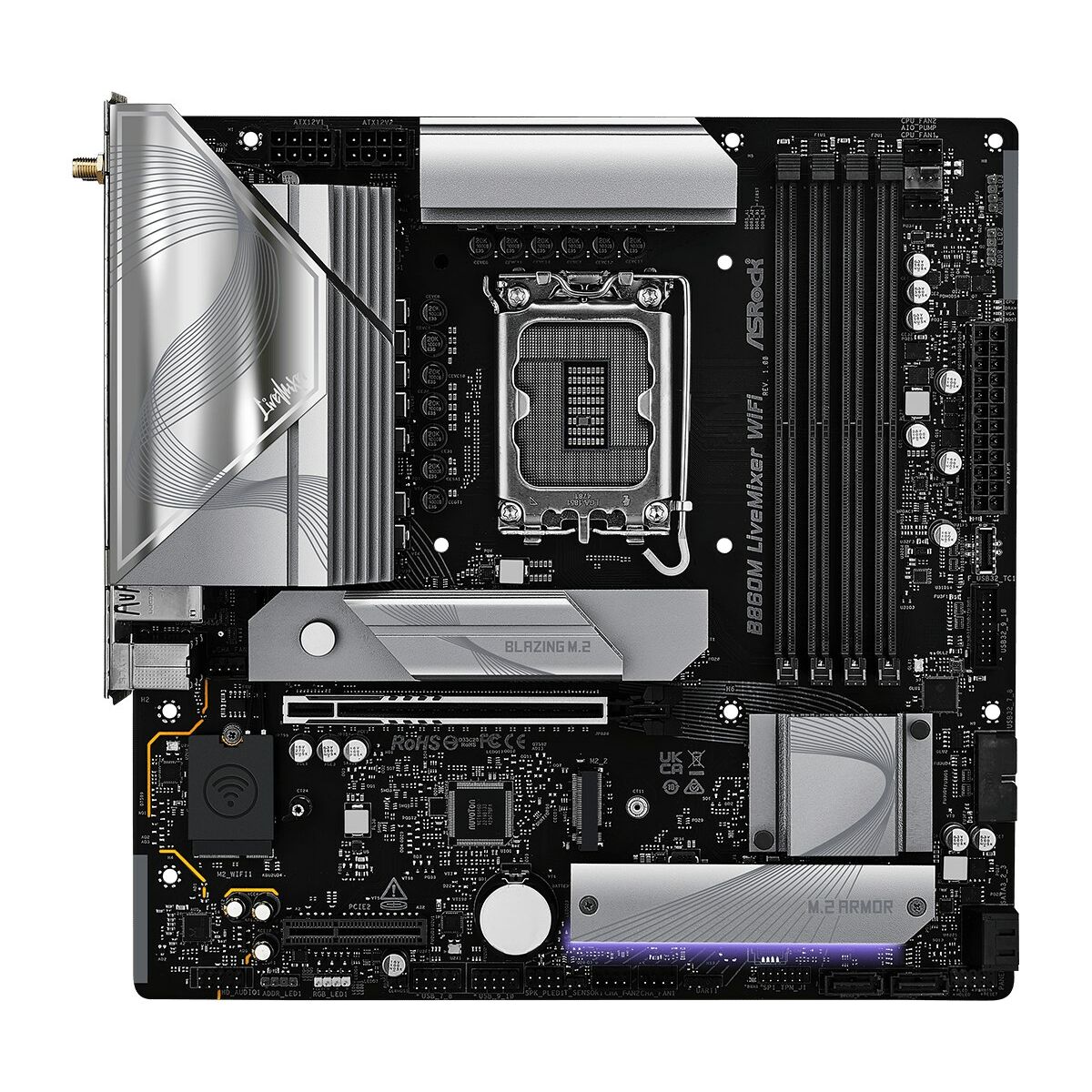 Placa Base ASRock B860M LiveMixer WiFi Intel B860 LGA 1851