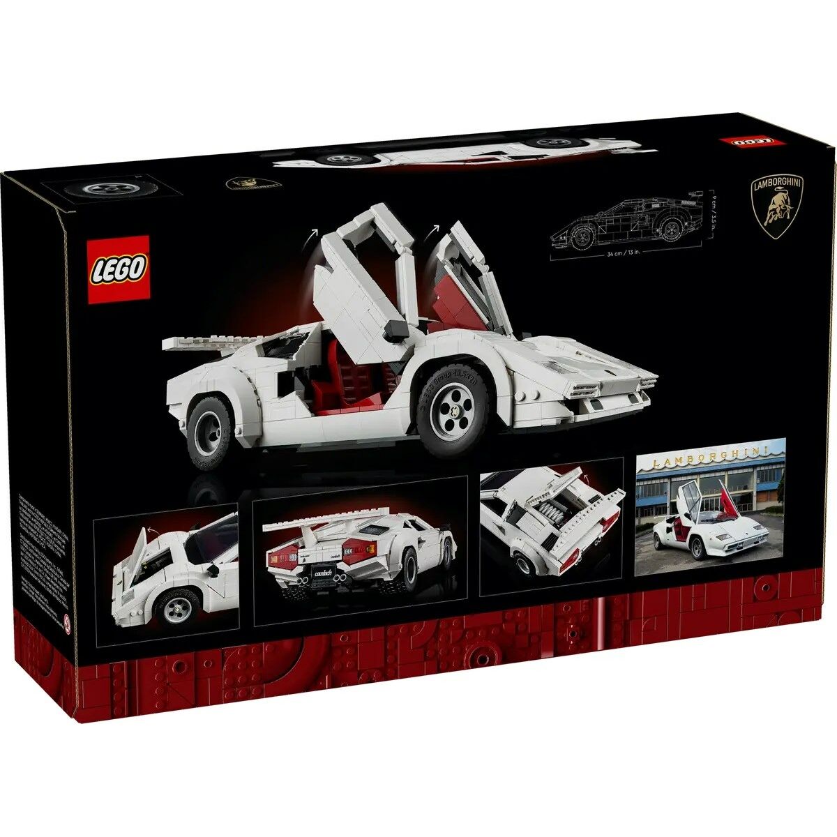 Juego de Construcción Lego ICONS 10337 Lamborghini Countach 5000 Quattrovalvole 1506 Piezas