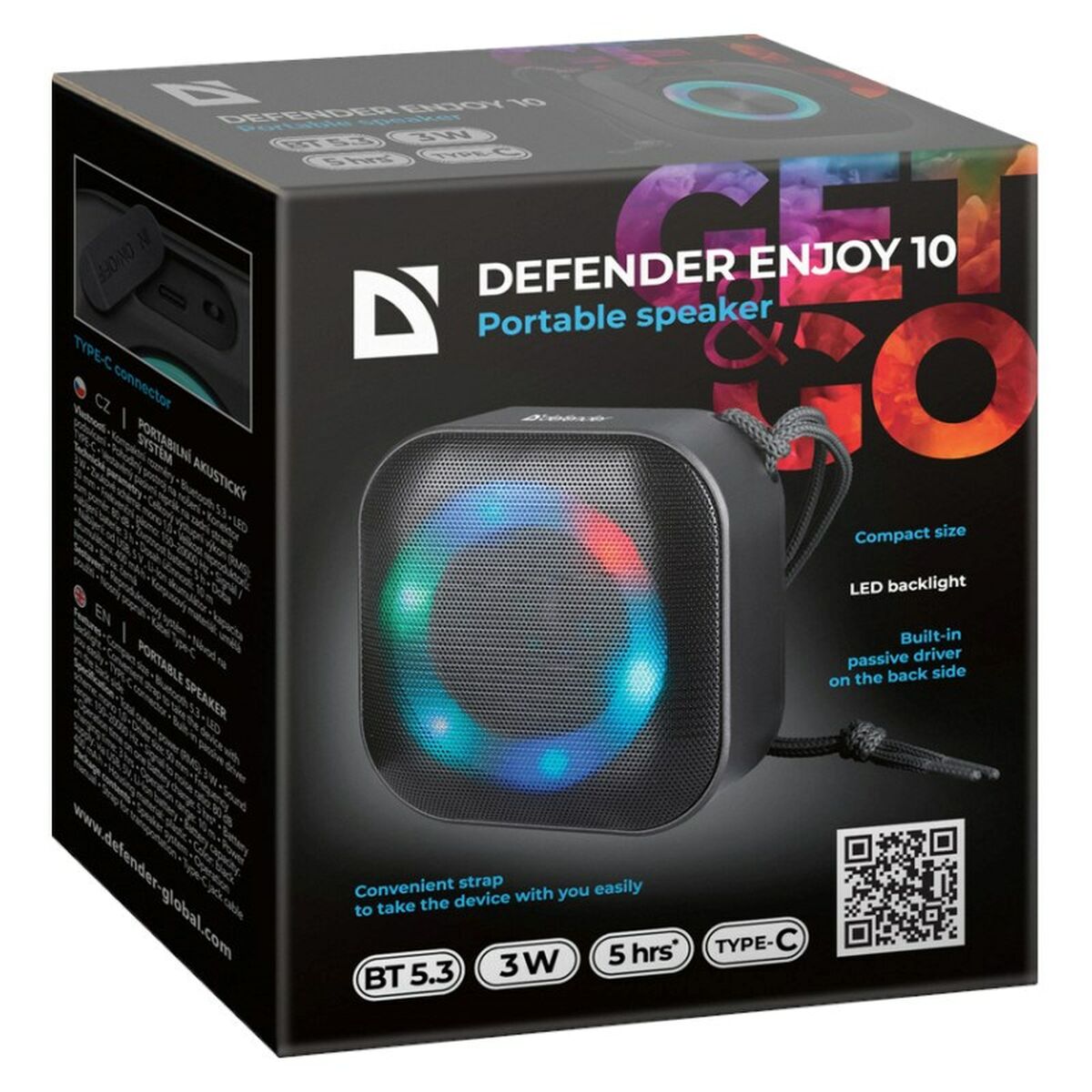 Altavoz Bluetooth Portátil Defender 65009 Negro 3 W