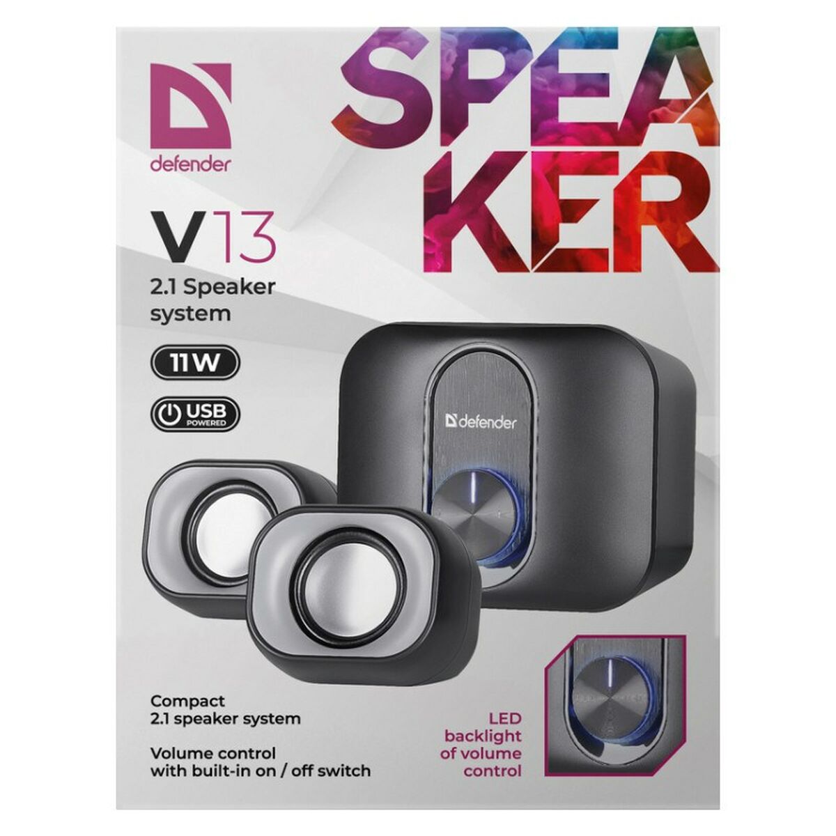 Altavoces PC Defender 65213 Negro 6 W 11 W