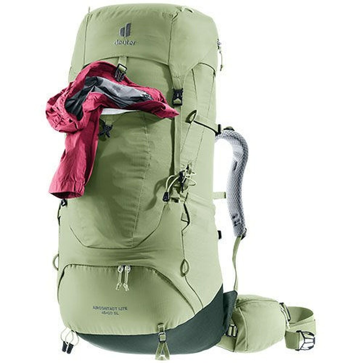 Mochila de Senderismo Deuter Aircontact Lite 45+10 SL Verde Poliéster 55 L