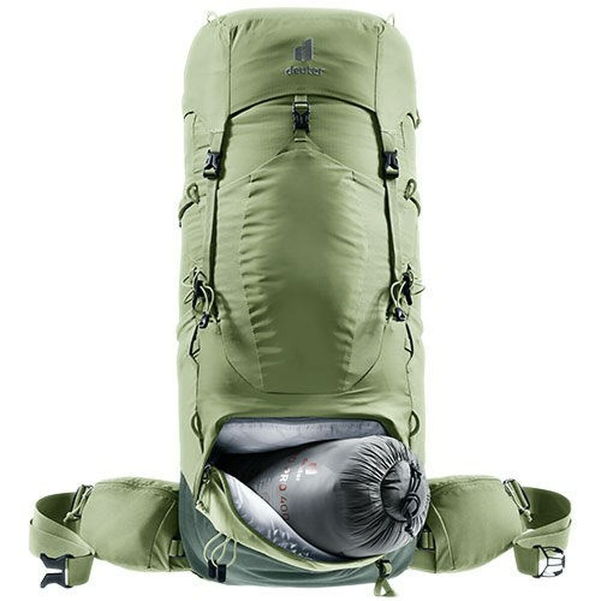 Mochila de Senderismo Deuter Aircontact Lite 45+10 SL Verde Poliéster 55 L