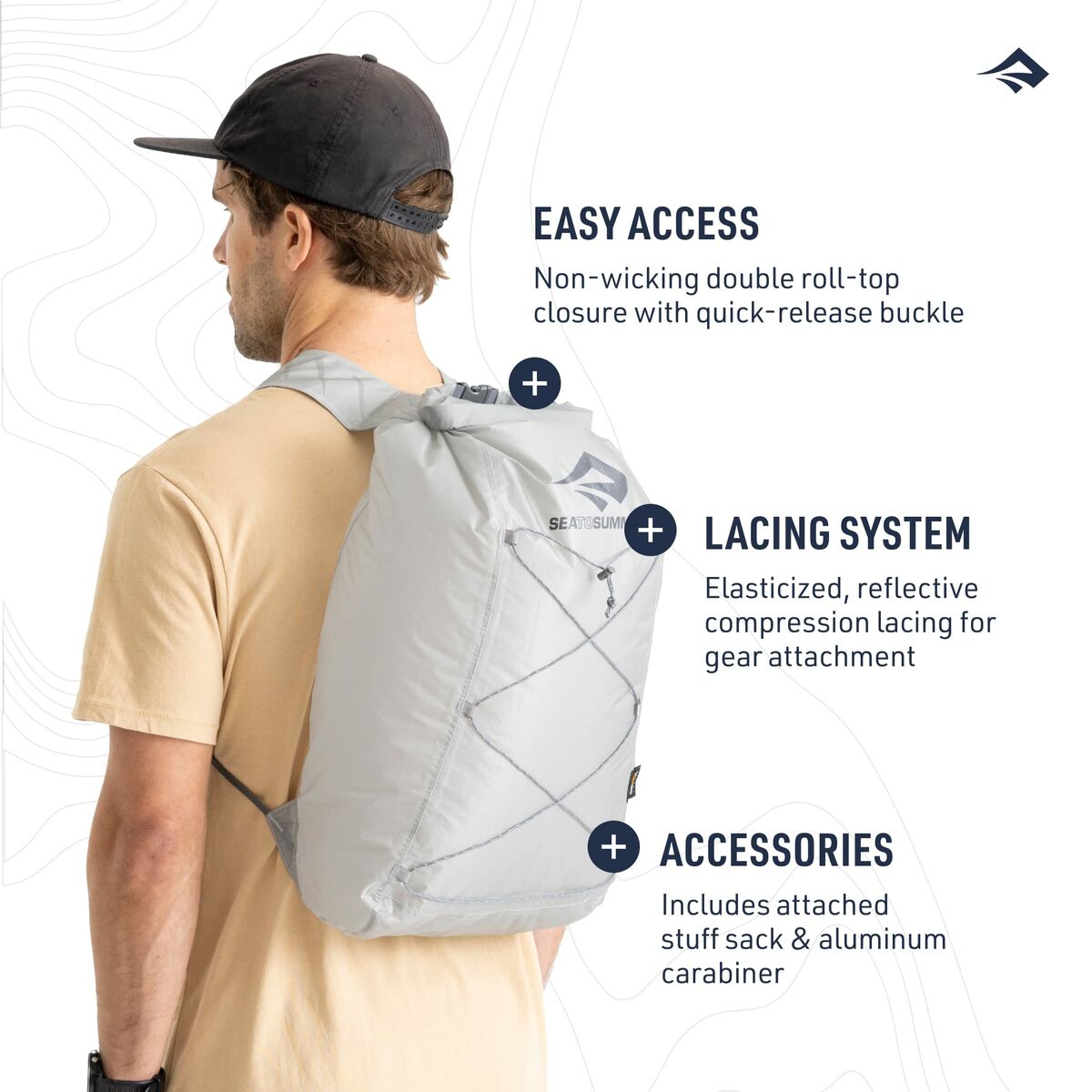 Mochila de Montaña Sea to Summit Ultra-Sil Dry Day Pack Gris Plateado 22 L