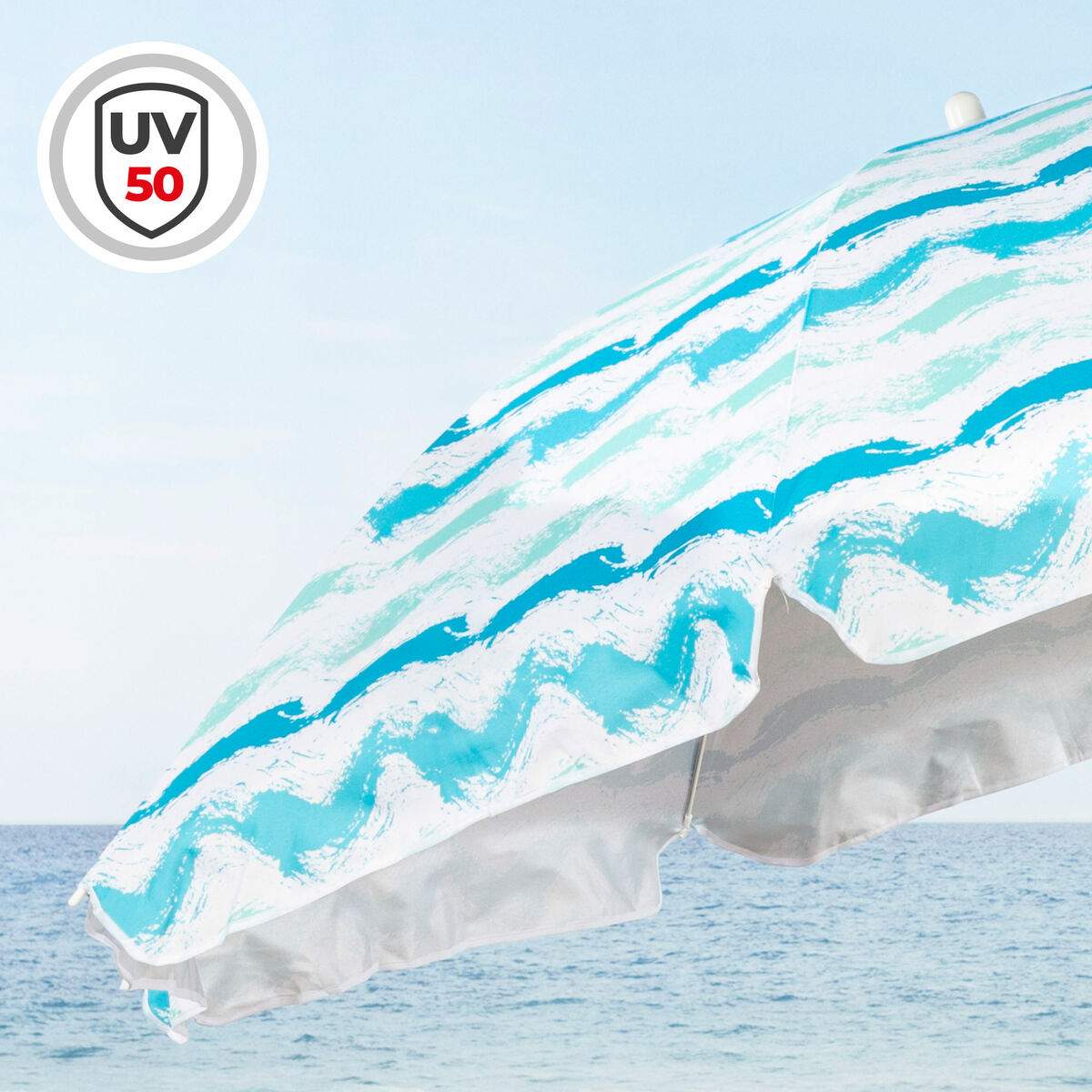 Sombrilla de playa Aktive Plateado 200 x 200 x 200 cm (4 Unidades)