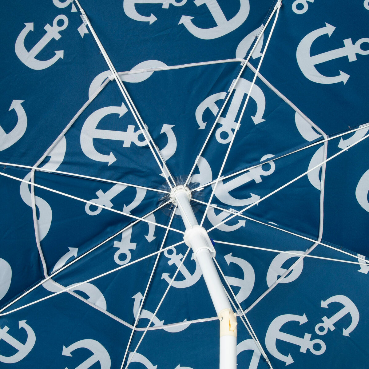 Sombrilla de playa Aktive Azul 220 x 210 x 220 cm (6 Unidades)