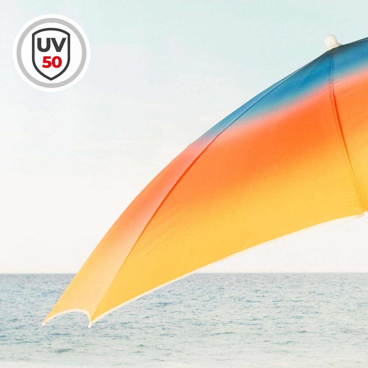 Sombrilla de playa Aktive Multicolor 200 x 200 x 200 cm (6 Unidades)