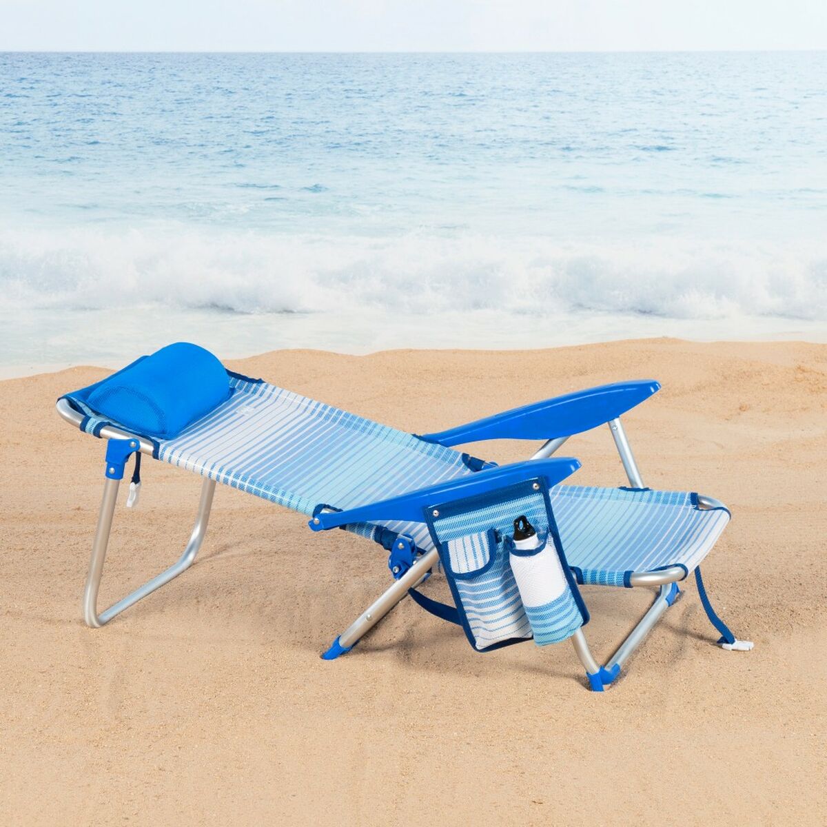 Silla de Playa Aktive 51 x 76 x 45 cm (2 Unidades)