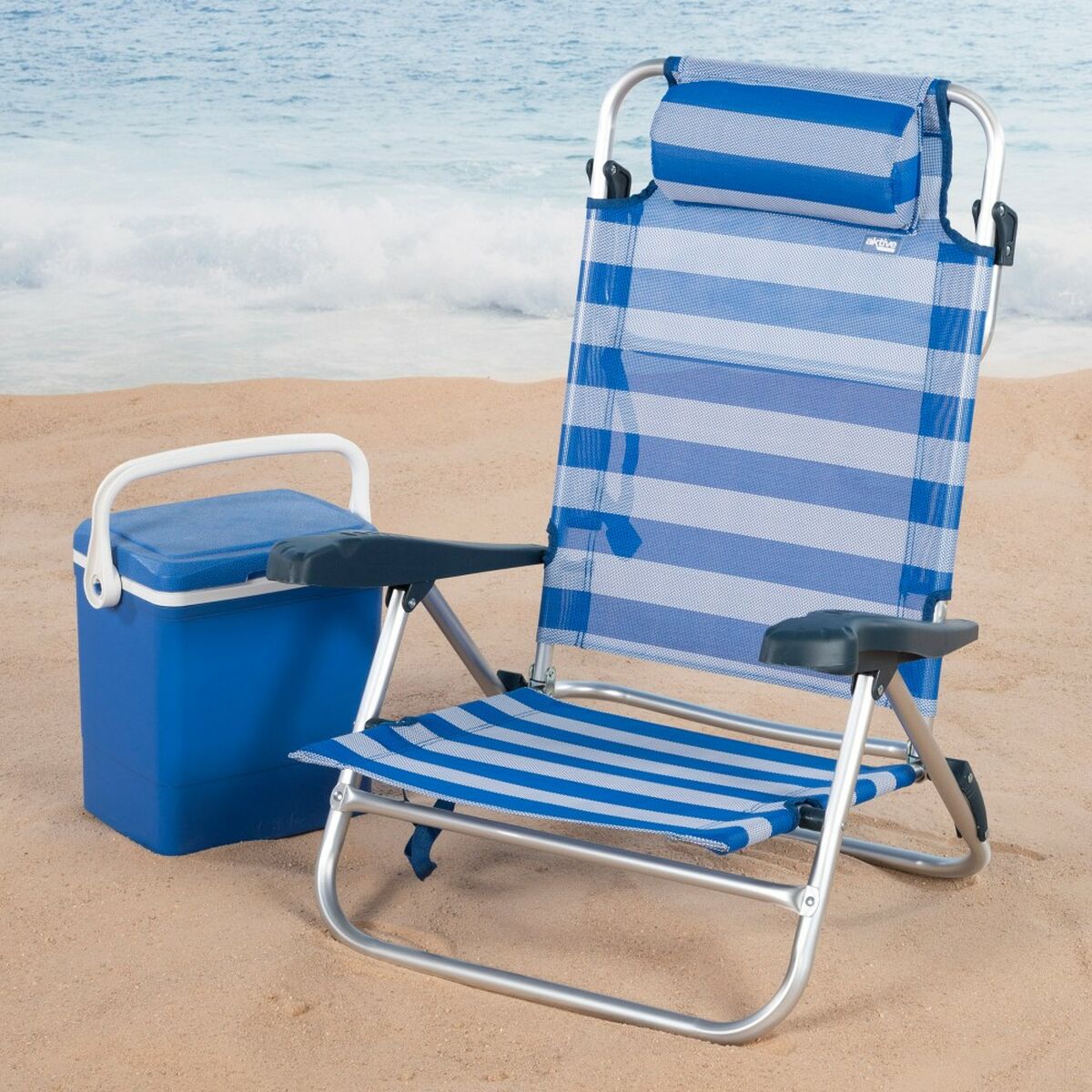Silla de Playa Aktive 47 x 82 x 49 cm (2 Unidades)