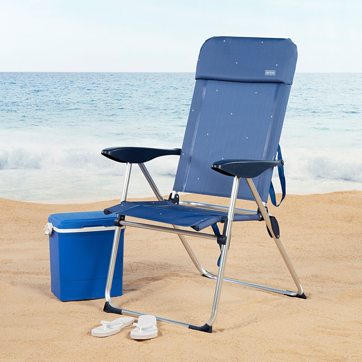 Silla de Playa Aktive 48 x 110 x 65 cm (2 Unidades)