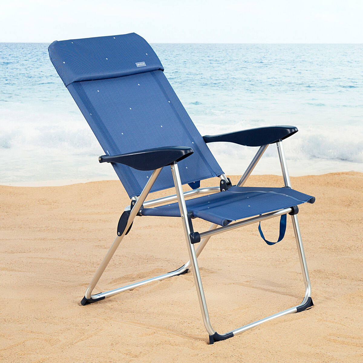 Silla de Playa Aktive 48 x 110 x 65 cm (2 Unidades)