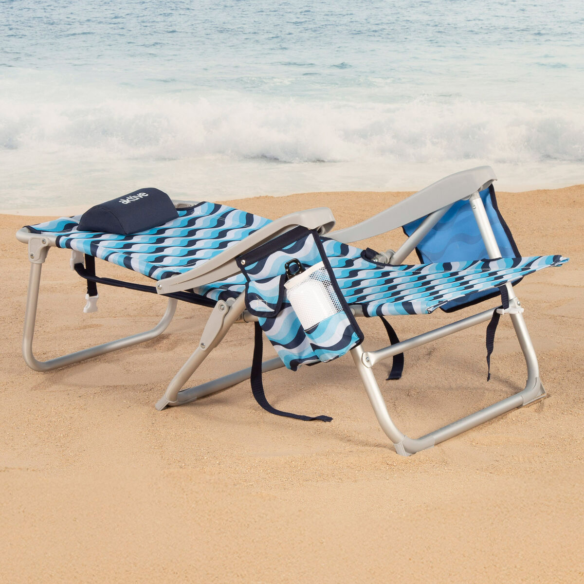 Silla de Playa Aktive 50 x 80 x 58 cm (2 Unidades)