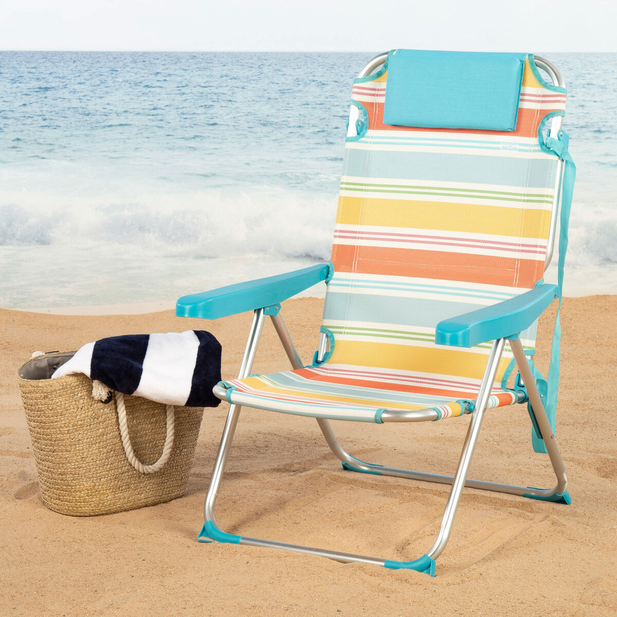 Silla de Playa Aktive 48 x 90 x 60 cm (2 Unidades)