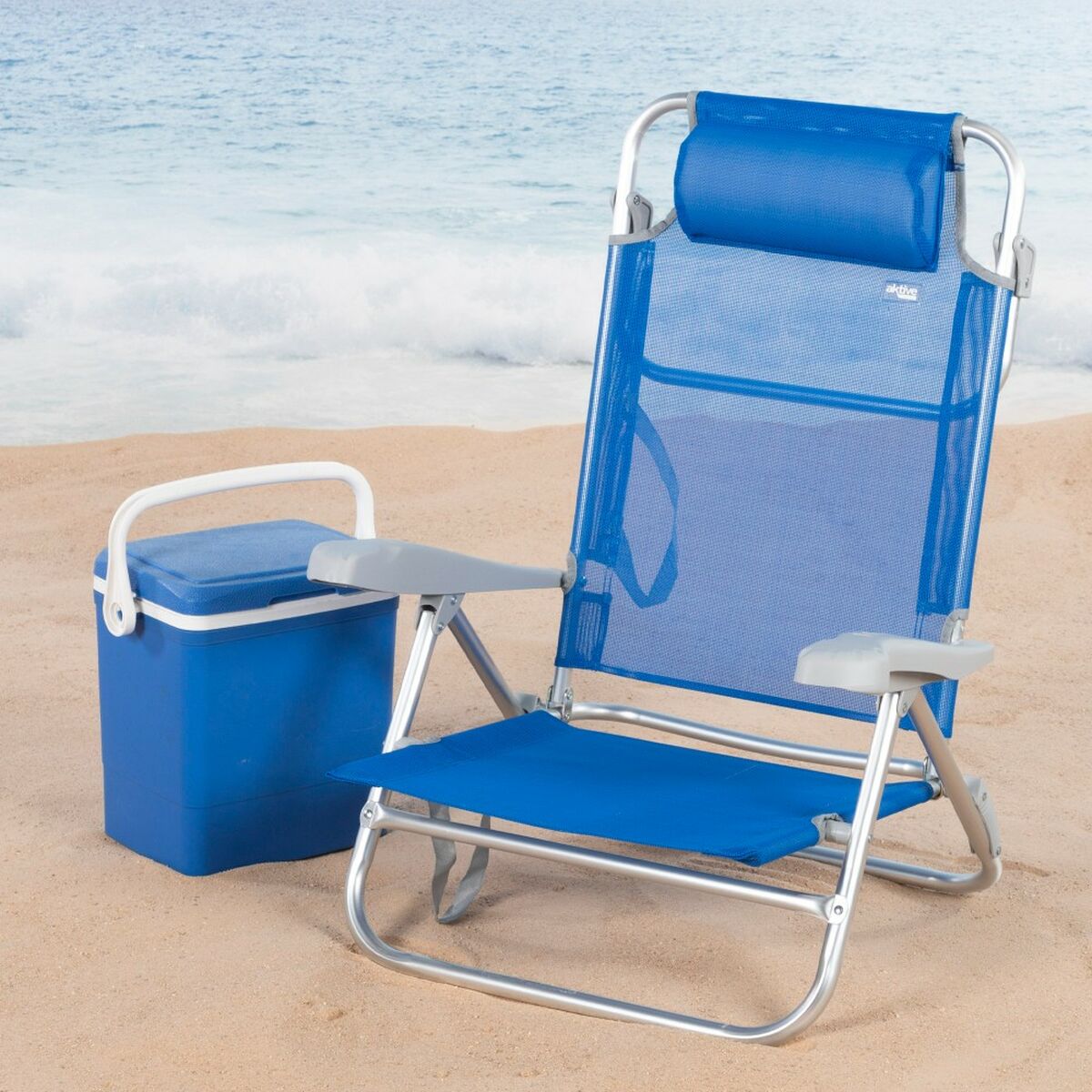 Silla de Playa Aktive 47 x 82 x 49 cm (2 Unidades)