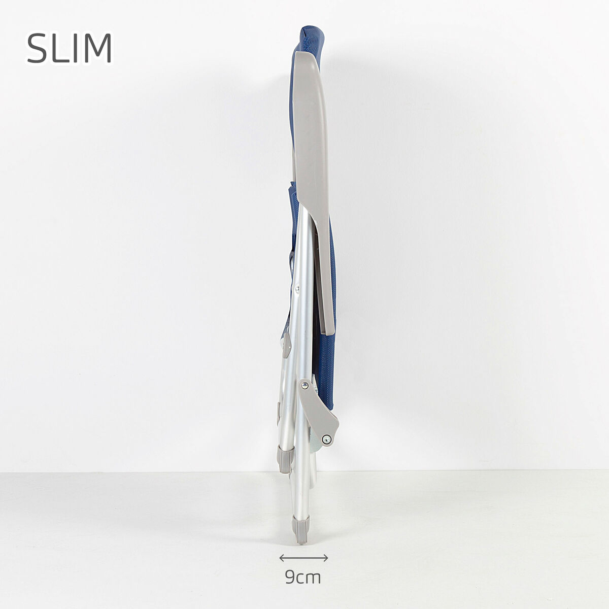 Silla de Playa Aktive Azul marino 47 x 89 x 56 cm (4 Unidades)