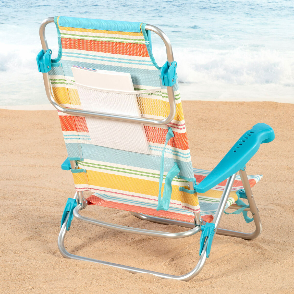 Silla de Playa Aktive Multicolor 48 x 90 x 60 cm (2 Unidades)