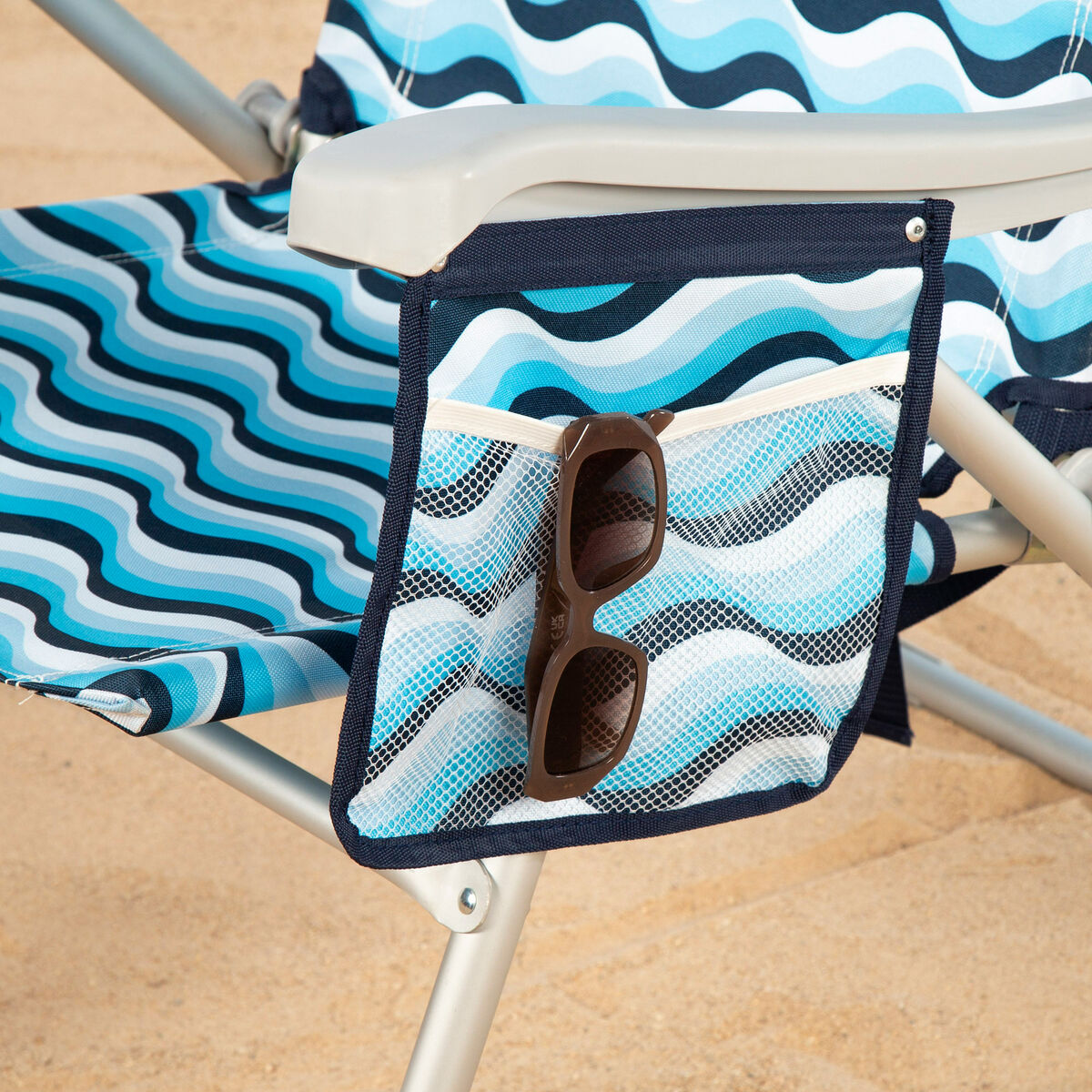Silla de Playa Aktive 48 x 95 x 78 cm (2 Unidades)