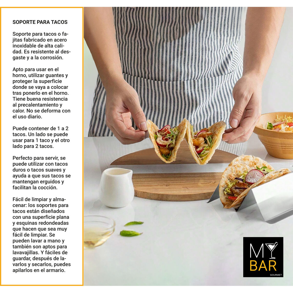 Soporte para tacos My Bar 14 x 10 x 5 cm (24 Unidades)