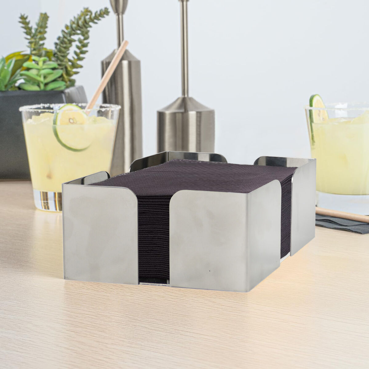 Servilletero My Bar Acero 12 x 12 x 6 cm (24 Unidades)