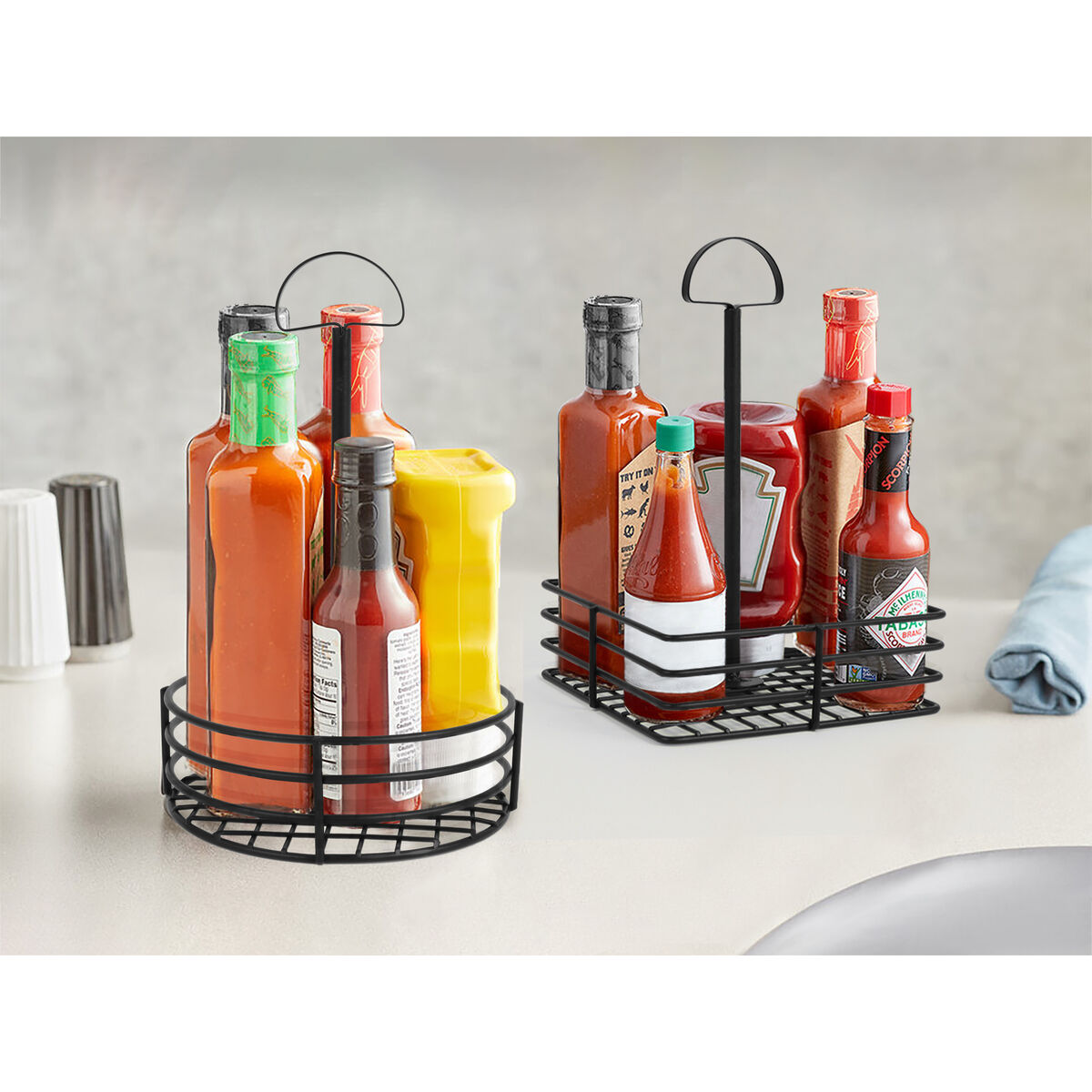 Salsera My Bar 15 x 15 x 22 cm Negro (12 Unidades)