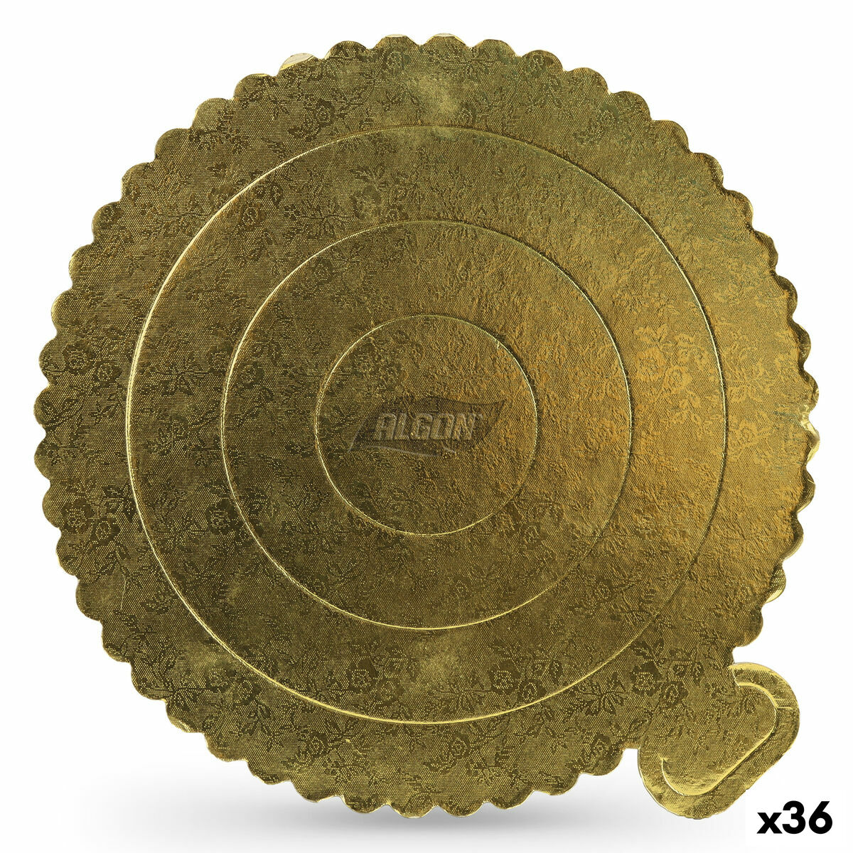 Base para pastel Algon Dorado 40 x 40 cm (36 Unidades)