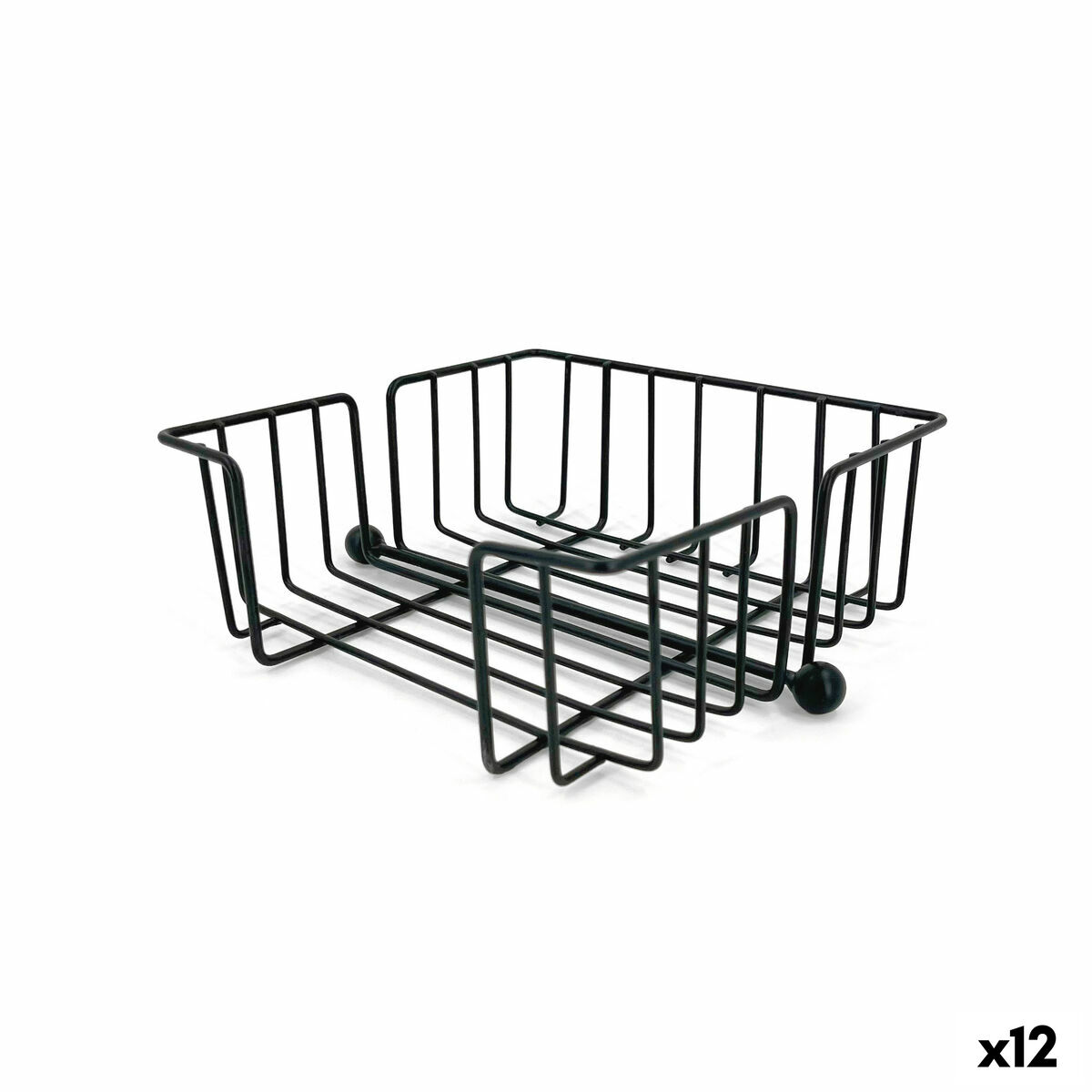 Servilletero My Bar Negro Metal 19 x 19 x 7,5 cm (12 Unidades)