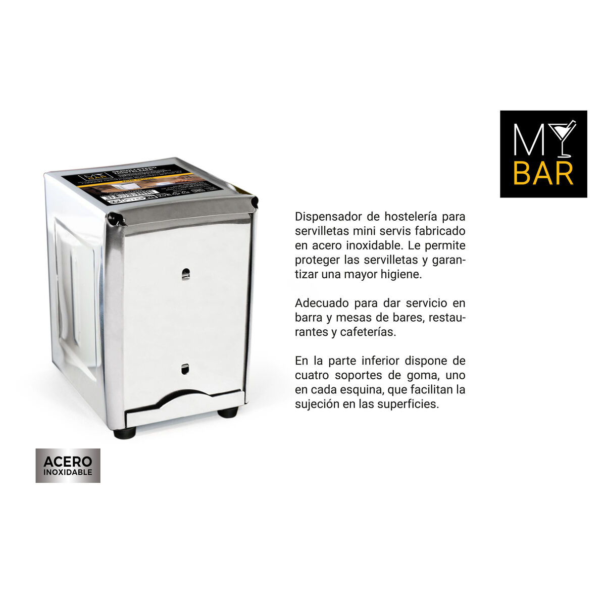 Servilletero My Bar 11,5 x 10 x 14,5 cm (12 Unidades)