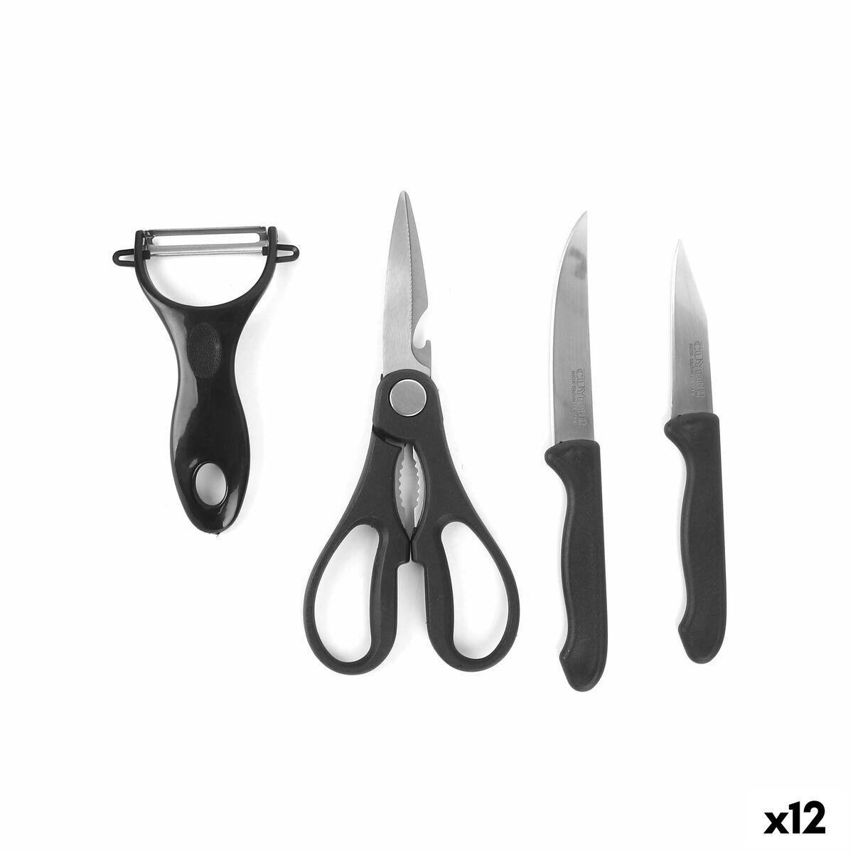 Set de Cuchillos Peladores Cuyfor Acero Inoxidable 2 Piezas (12 Unidades)