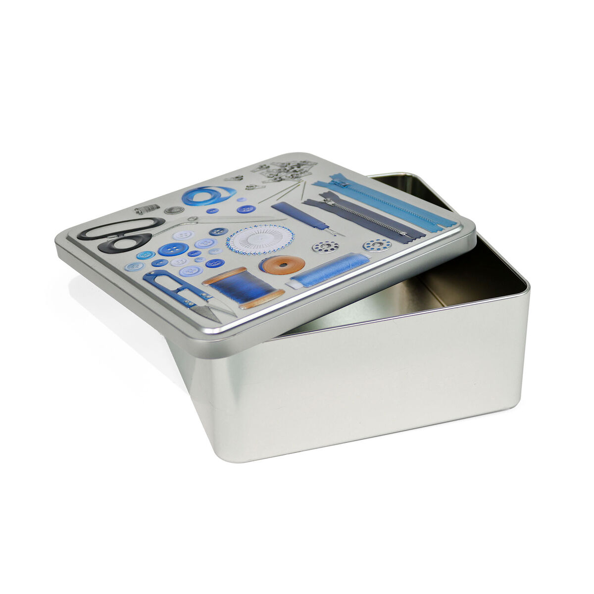 Caja Multiusos Confortime Tailor Metal 19,7 x 19,7 x 8 cm (12 Unidades)