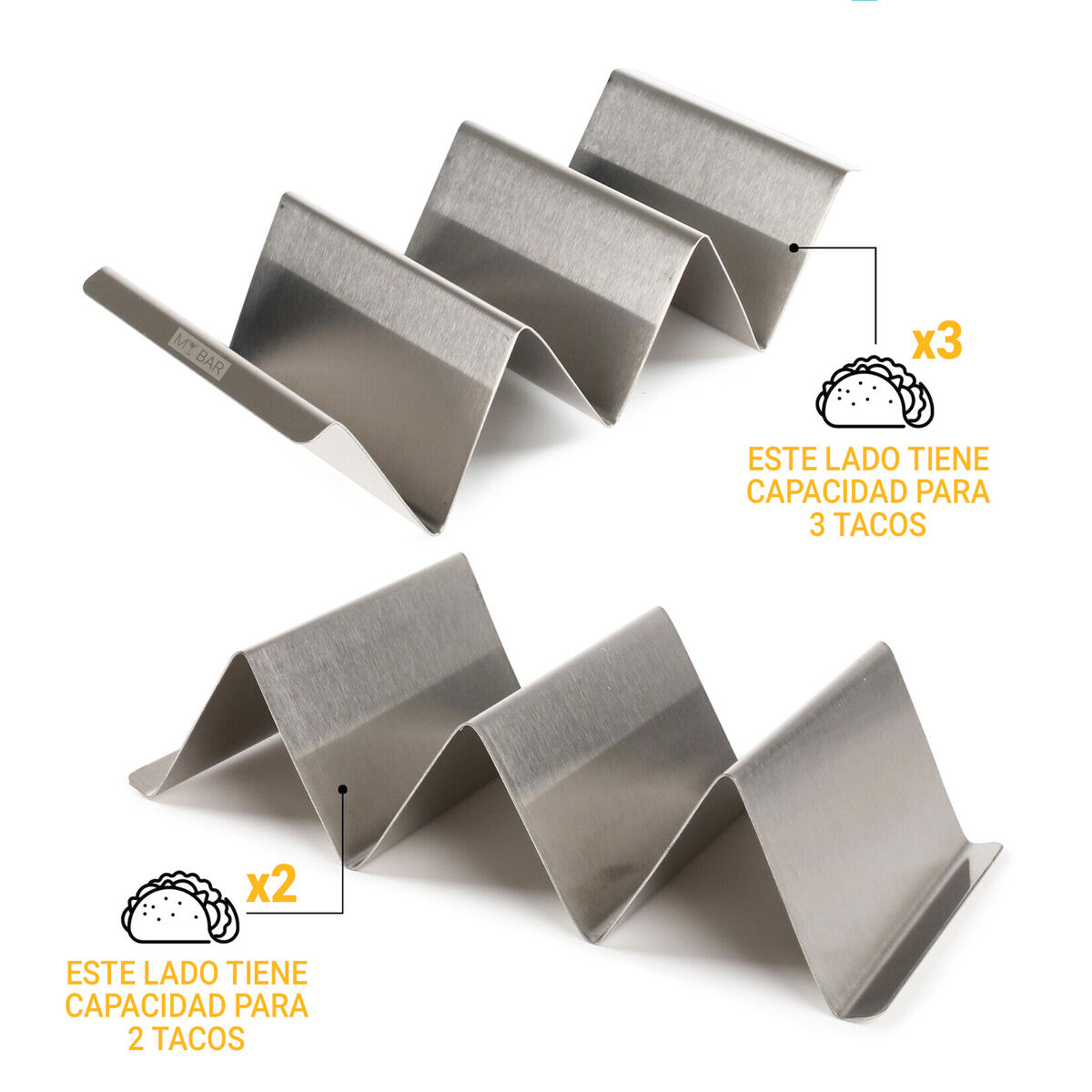 Soporte para tacos My Bar 22 x 10 x 5 cm 0,6 mm (24 Unidades)