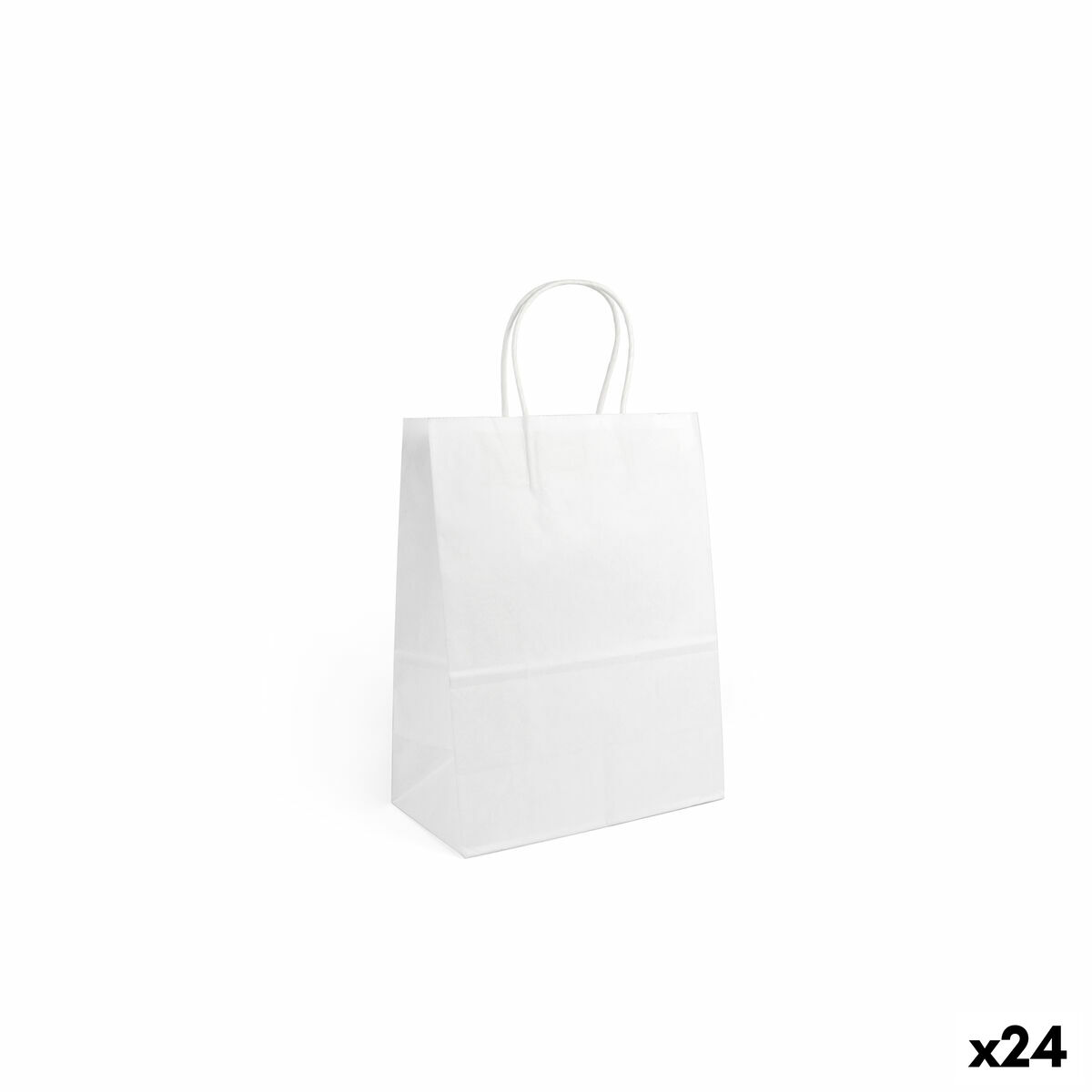 Bolsa de Papel Algon Blanco 20,6 x 11 x 27 cm 3 Piezas (24 Unidades)
