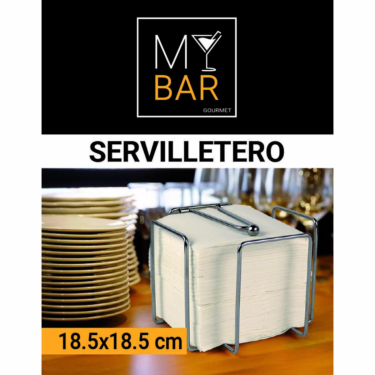Servilletero My Bar 18,5 x 18,5 x 14 cm (12 Unidades)