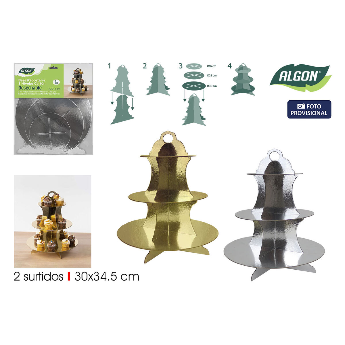 Bandeja de Aperitivos Algon 30 cm (24 Unidades)