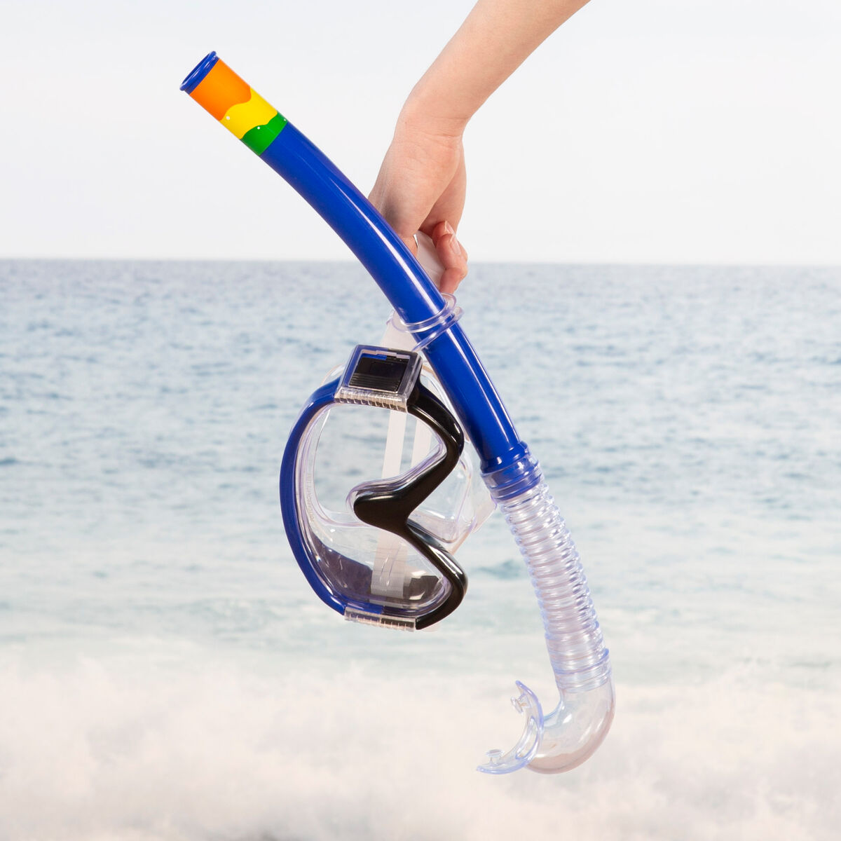 Gafas de Buceo con Tubo AquaSport Azul (6 Unidades)